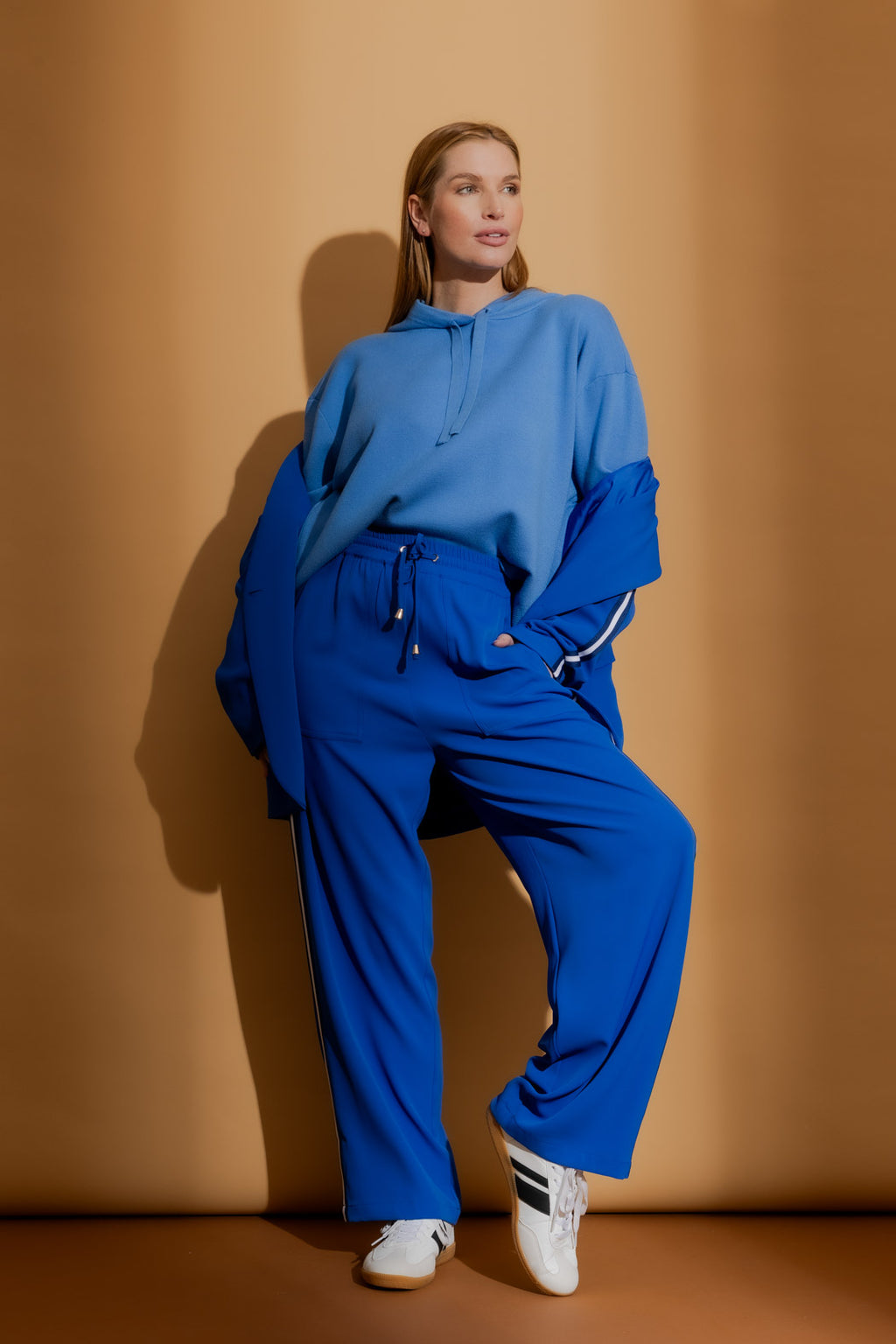 Cornflower Knit Hoodie Cornflower S