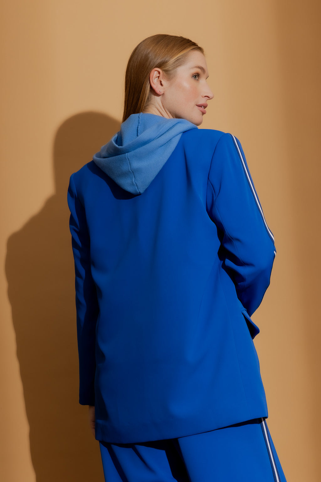 Cobalt Stripe Boyfriend Blazer