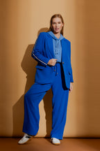 Cobalt Stripe Boyfriend Blazer