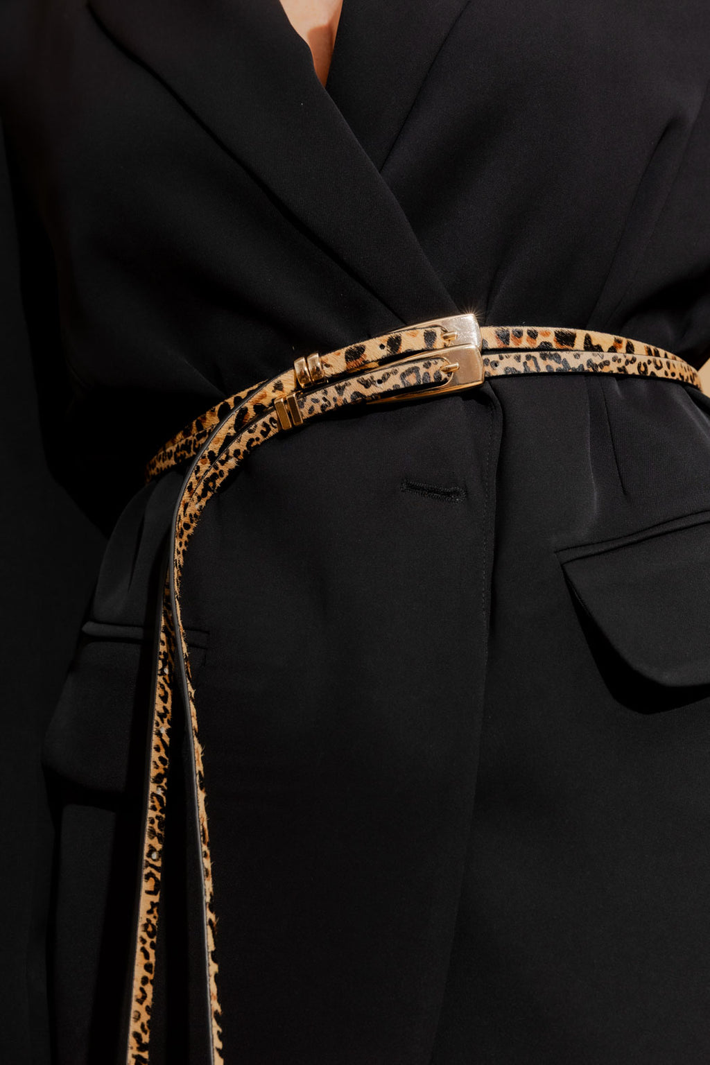 Thin Leopard Belt