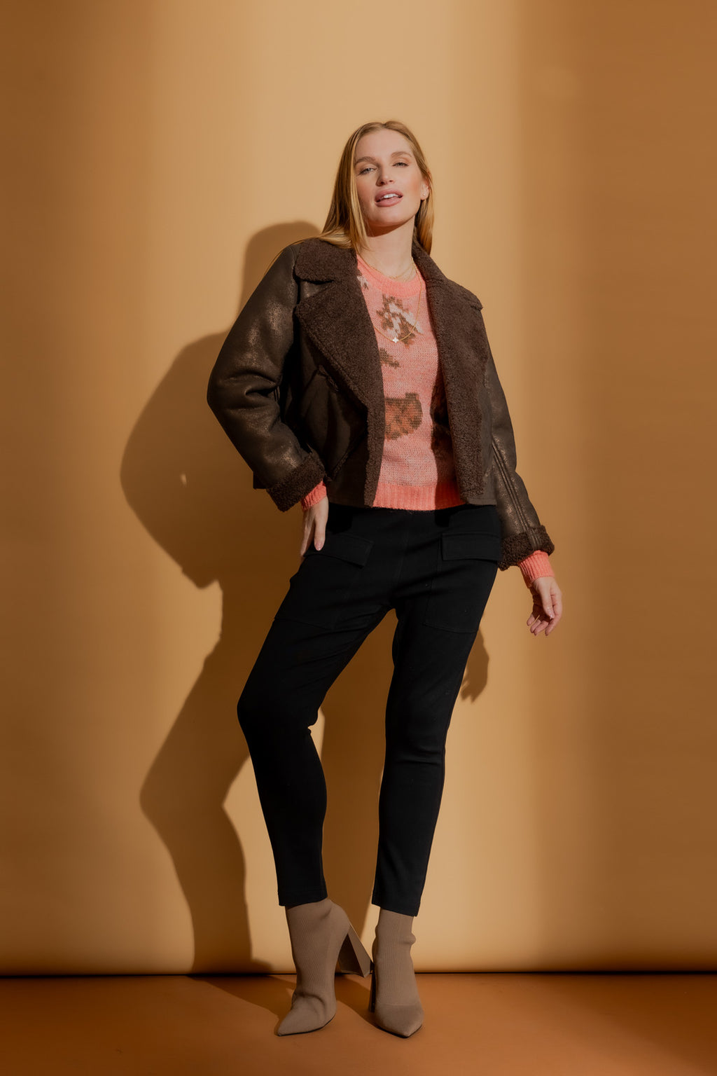 Coral Floral Bell Jumper Coral S