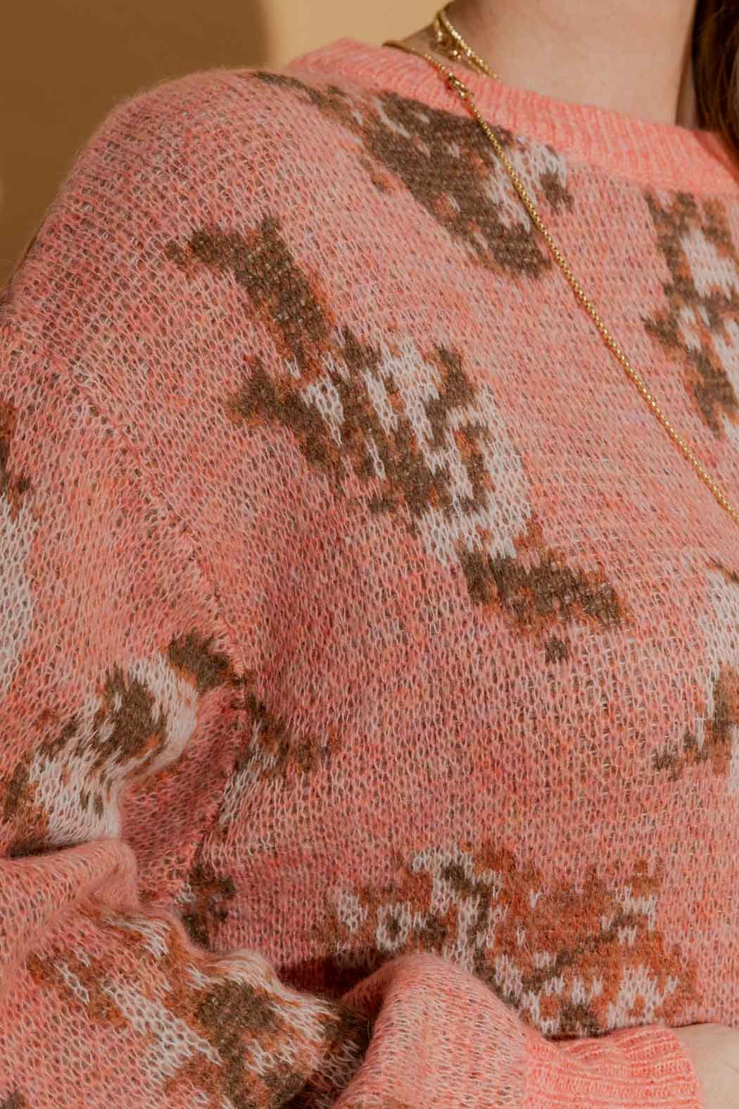 Coral Floral Bell Jumper Coral S