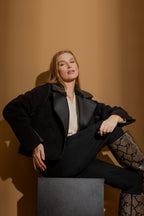 Black Shearling Reversible Jacket