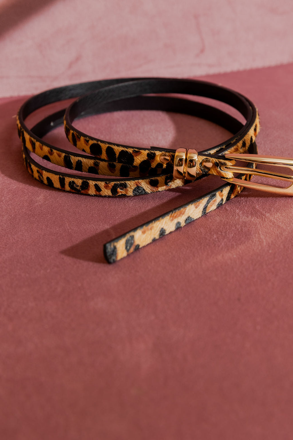 Thin Leopard Belt