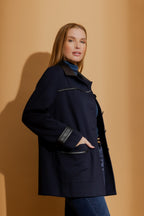 Navy Ponte London Coat