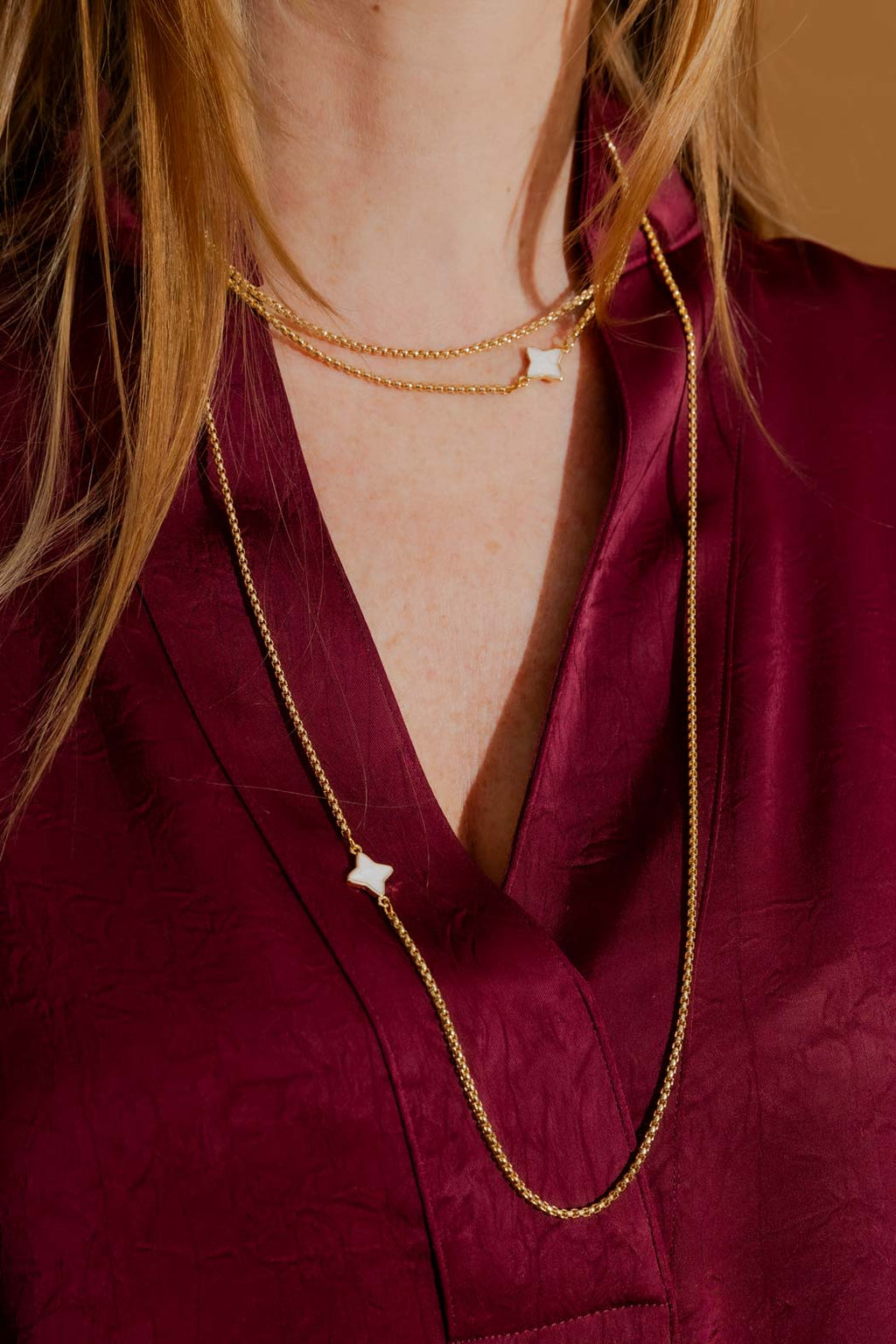 Gold Venetian Star Necklace Gold O/S