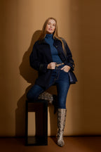 Navy Ponte London Coat