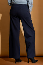 Navy Ponte Long Culotte