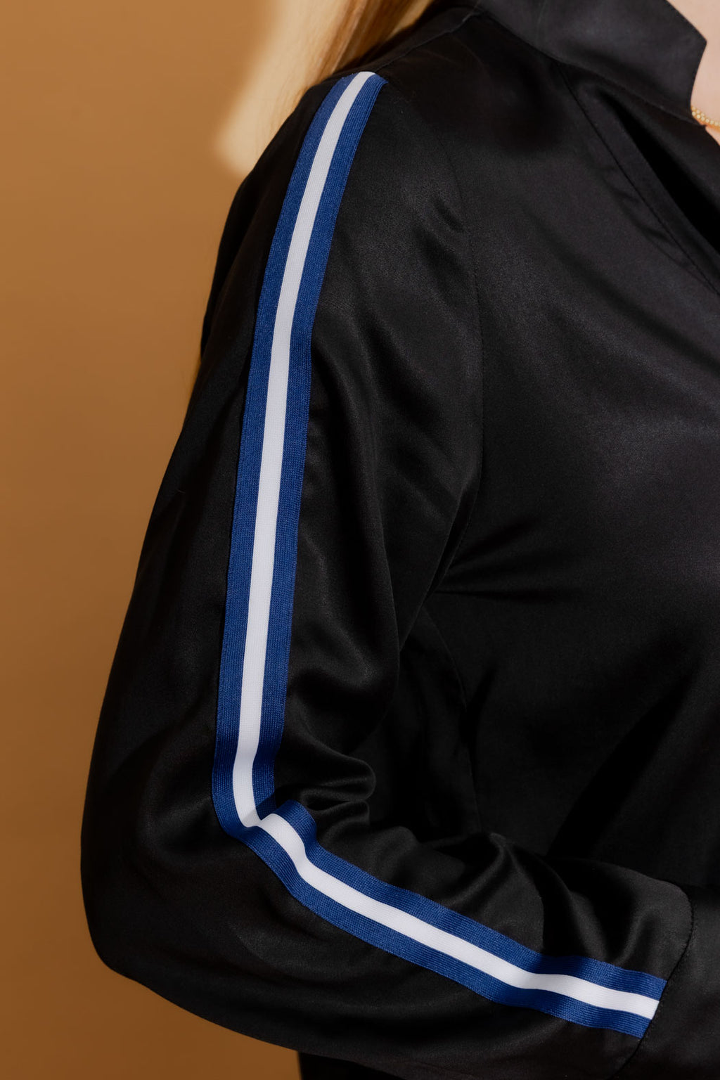 Black Tencel Stripe Blogger Shirt