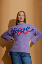 Lilac Recycled Yarn Fluffy Love Jumper Lilac S