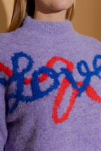 Lilac Recycled Yarn Fluffy Love Jumper Lilac S