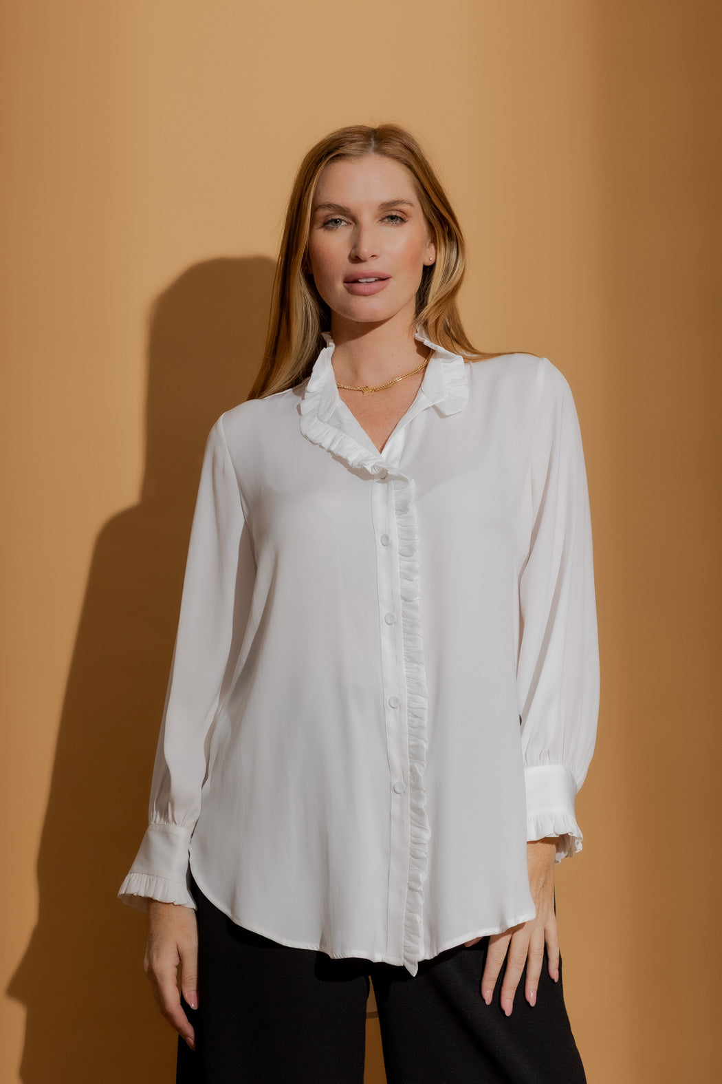 White Silky Roma Shirt
