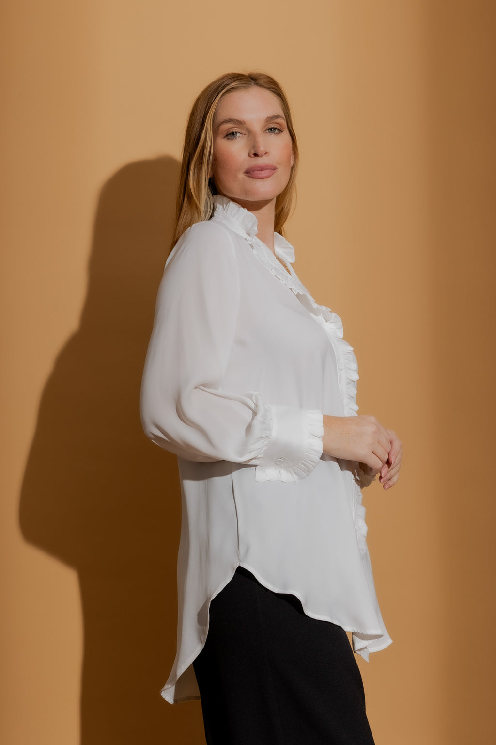 White Silky Roma Shirt