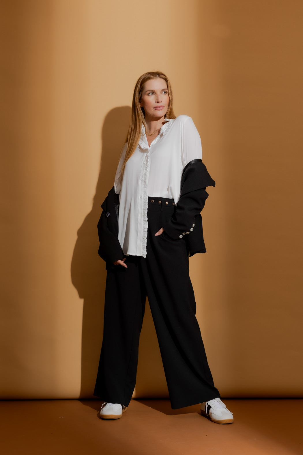White Silky Roma Shirt