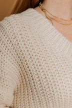 Ivory Chunky V-Neck Jumper Ivory S