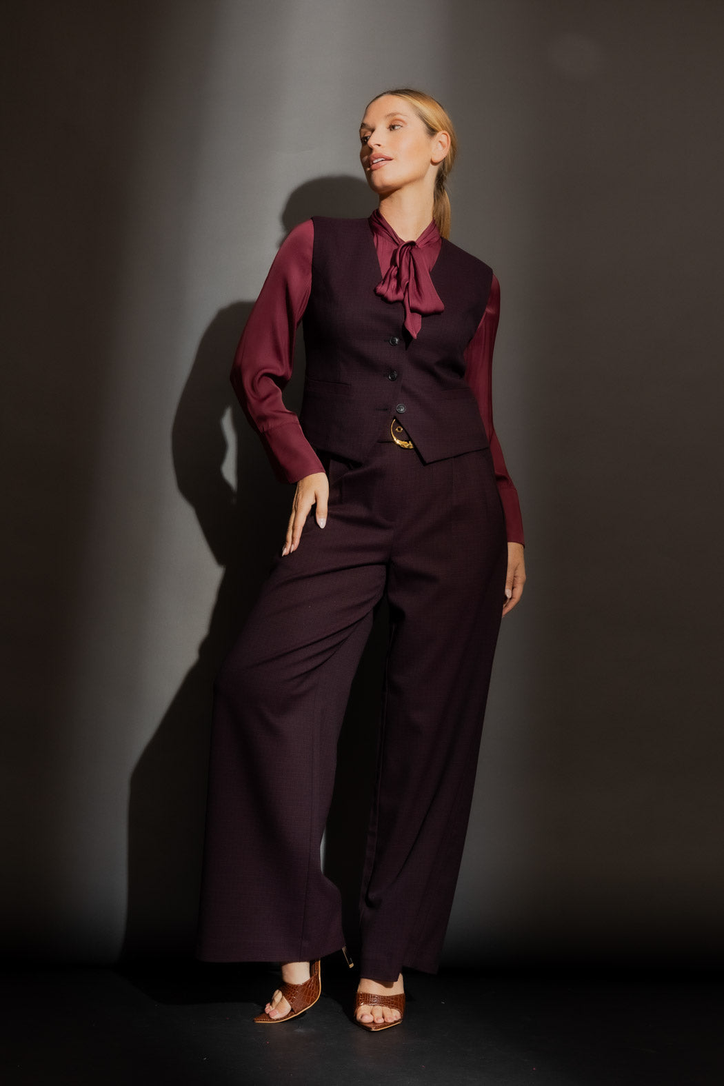 Wine Check Tailored Vest