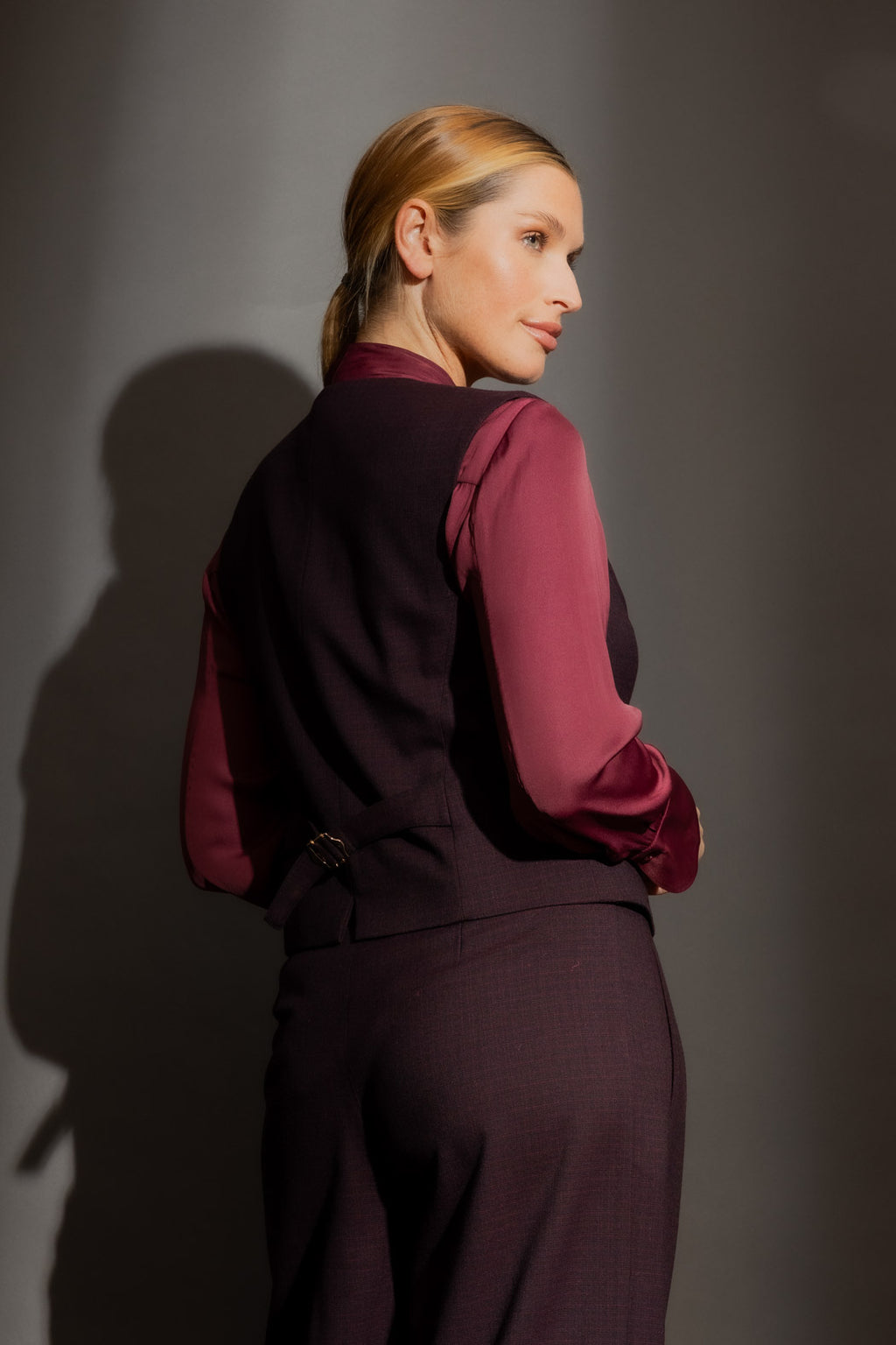 Wine Check Tailored Vest