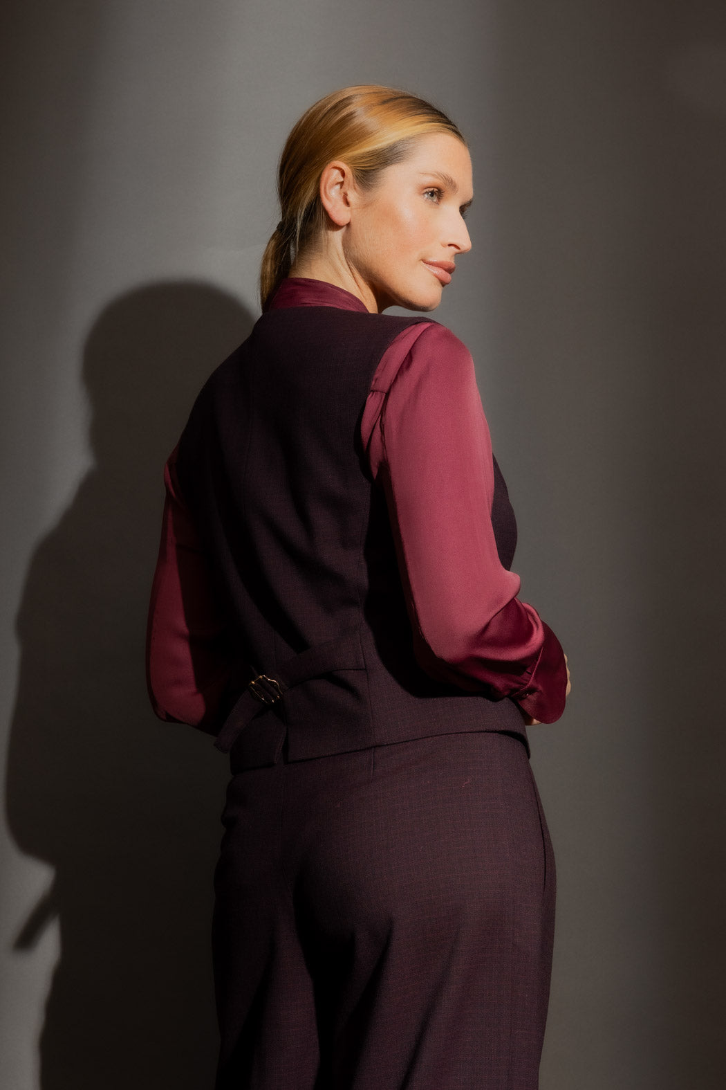 Wine Check Tailored Vest