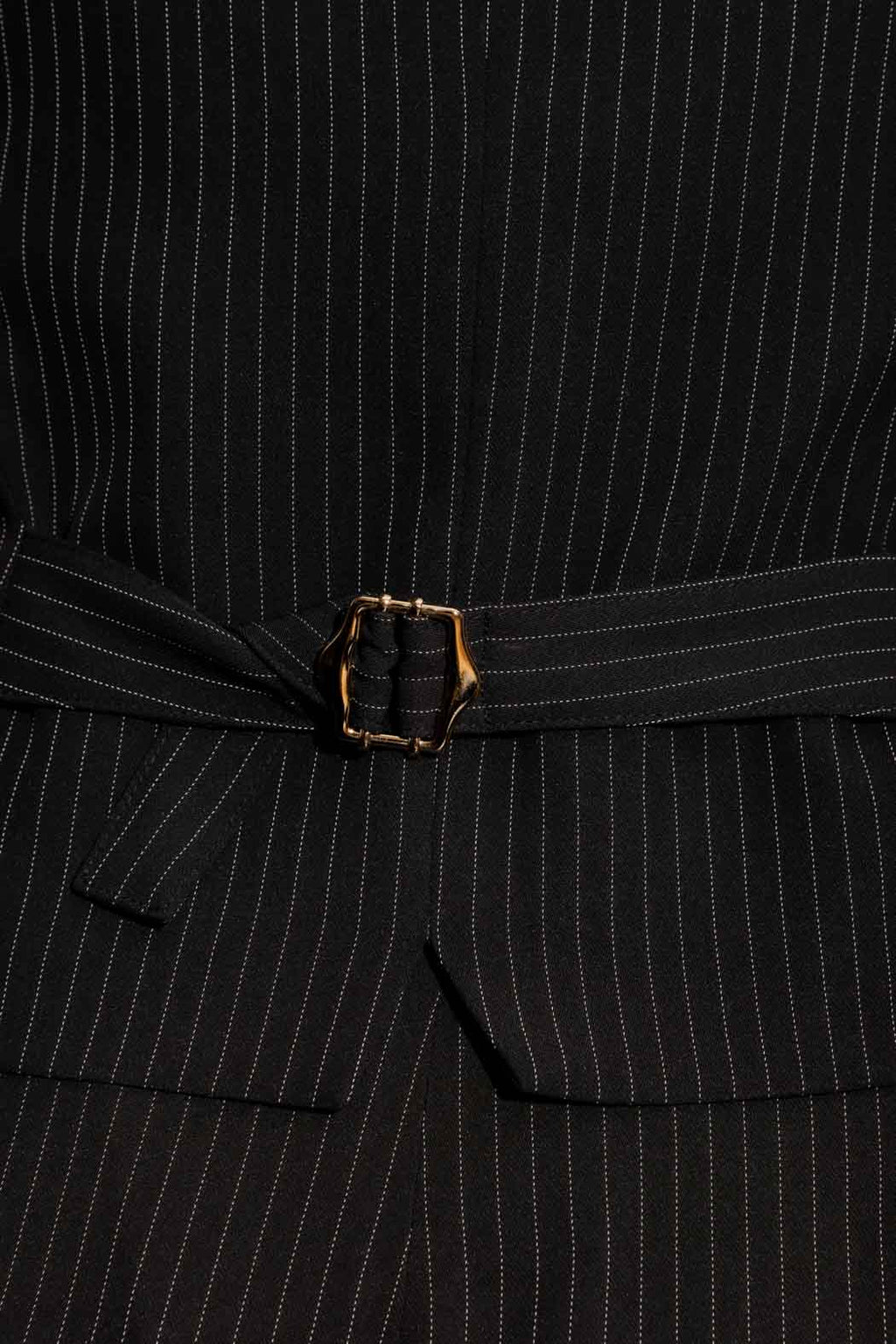 Black Pinstripe Tailored Vest Black Pinstripe