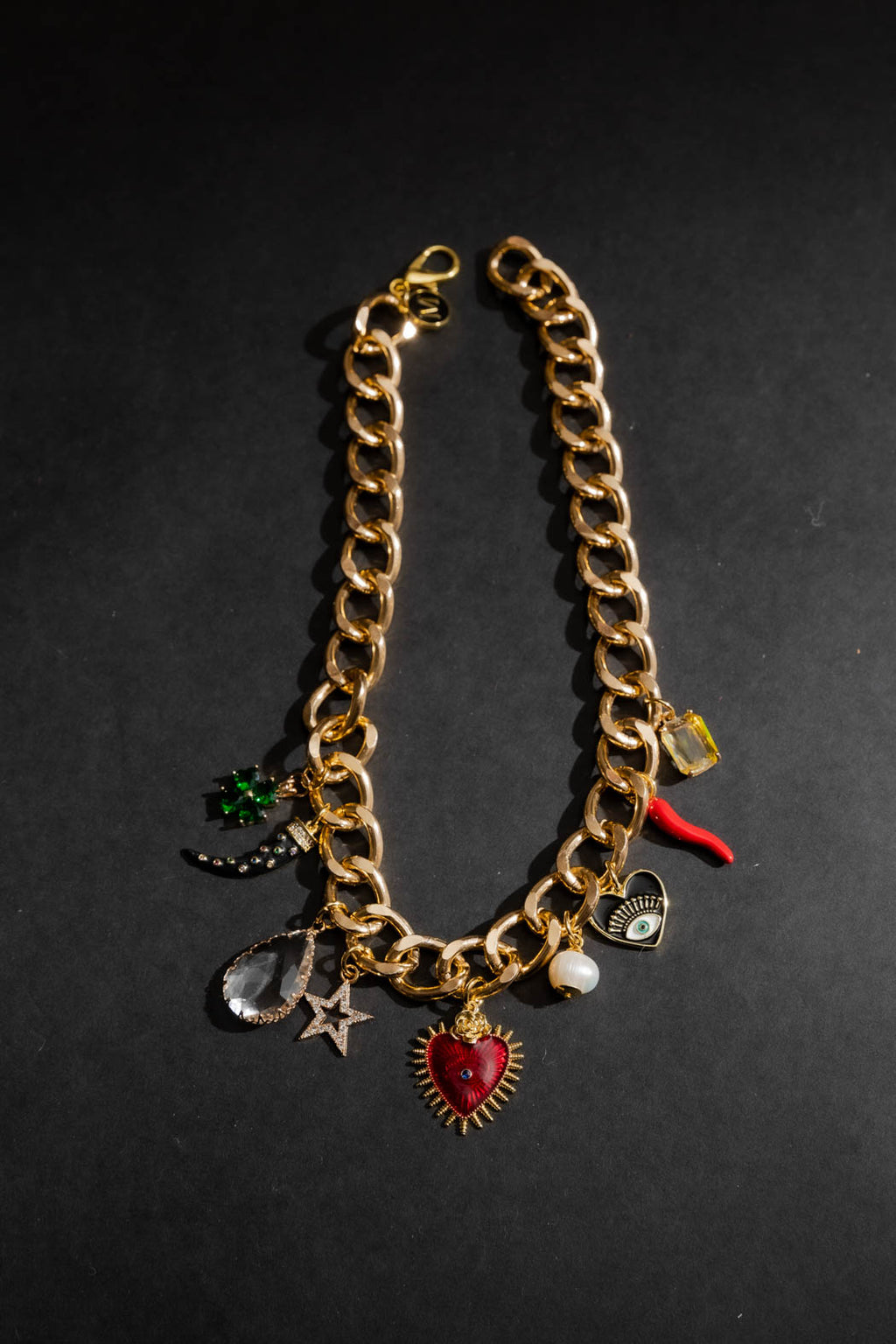 Gold Heart Charm Necklace