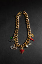 Gold Heart Charm Necklace