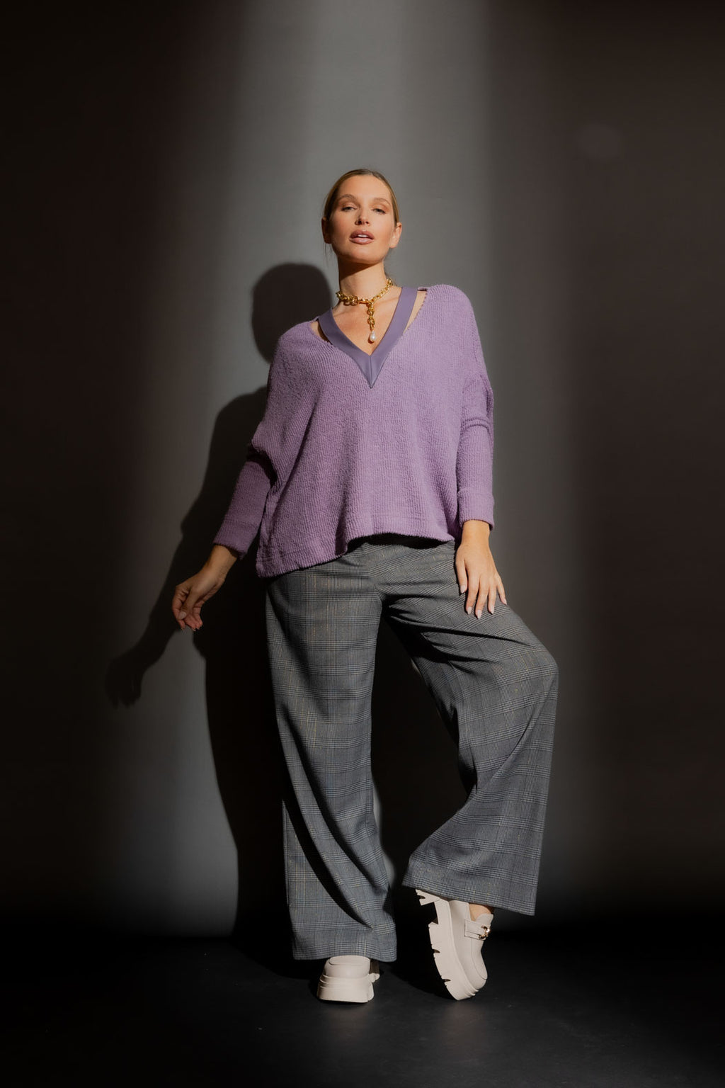 Lilac Luxe Mod Rib Jumper