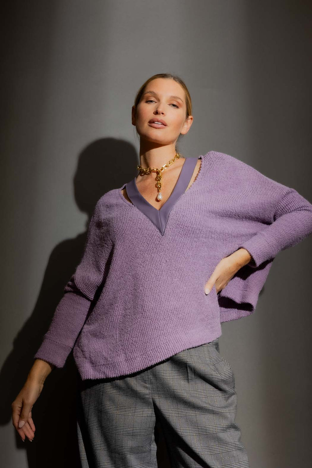 Lilac Luxe Mod Rib Jumper