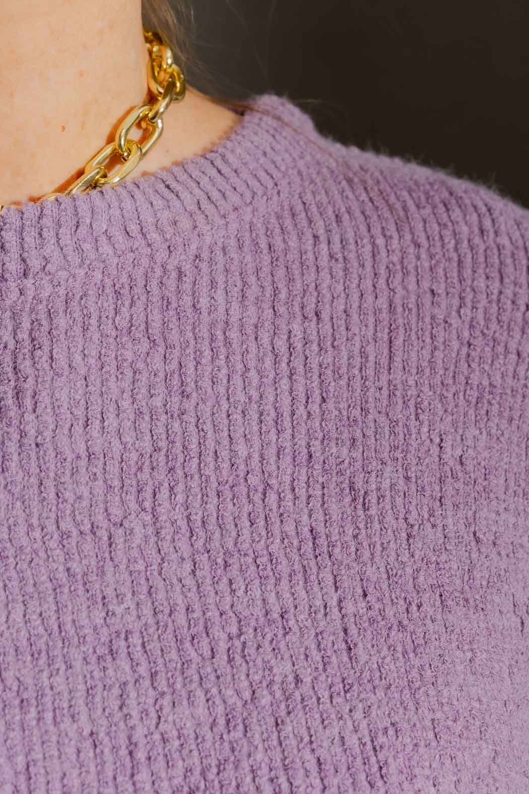 Lilac Luxe Rib Crew Jumper
