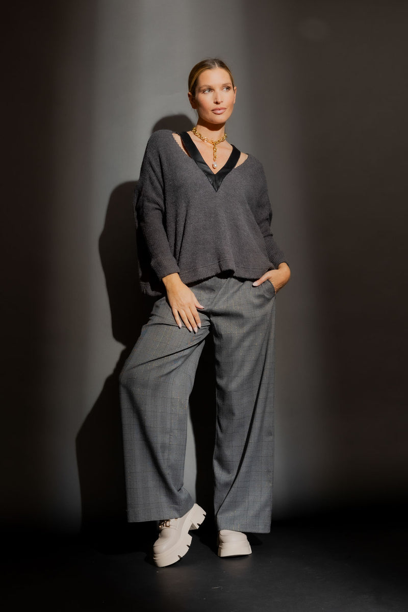 Grey Luxe Rib Jumper