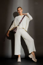 Whiye Luxe Rib Culotte White