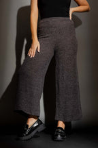 Black Luxe Rib Culotte