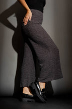 Black Luxe Rib Culotte