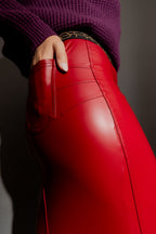 Red Croc Coated Miracle Skirt