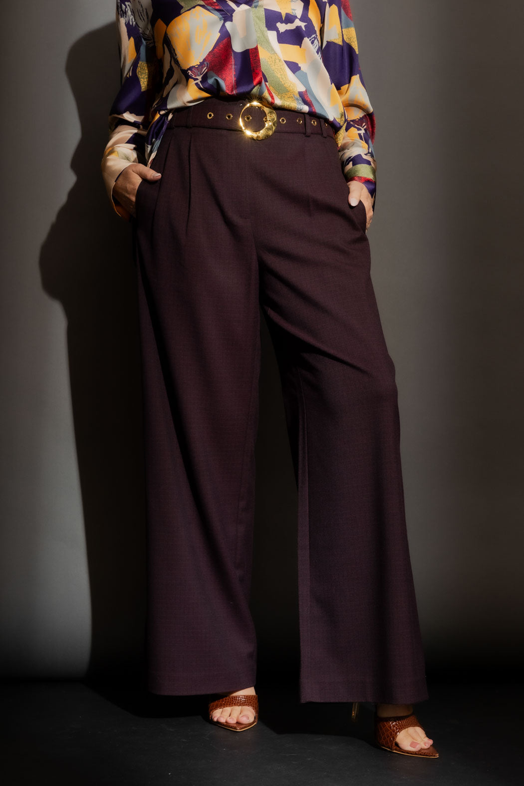 Wine Check Cleo Pant