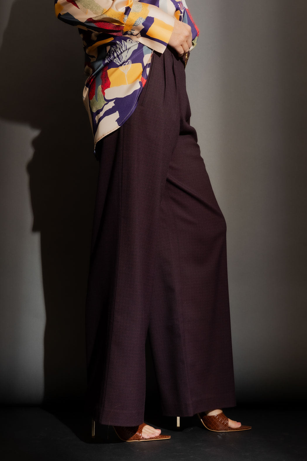 Wine Check Cleo Pant