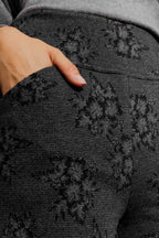 Charcoal Floral Jet Culotte