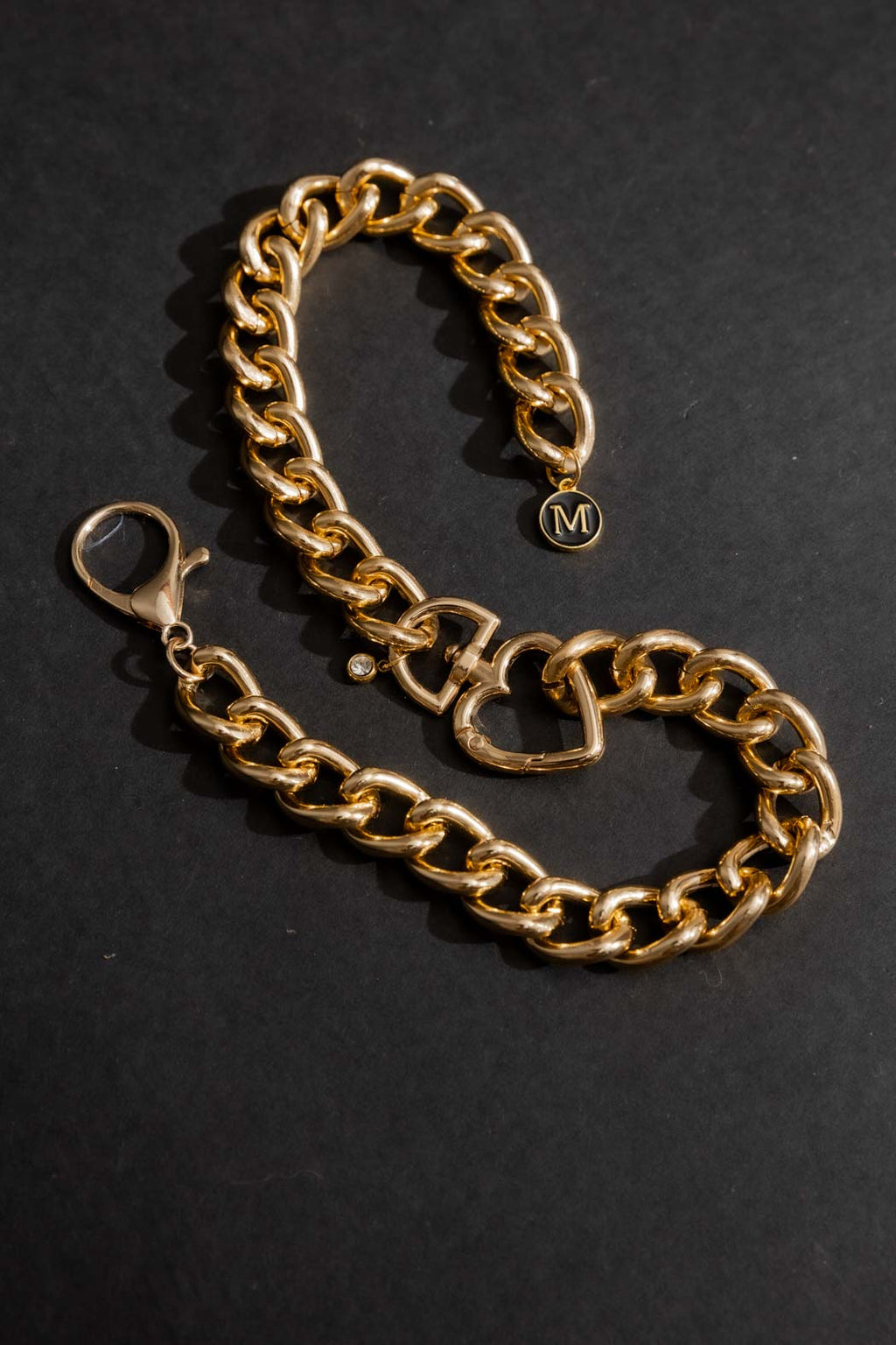 Heart Clasp Necklace Gold