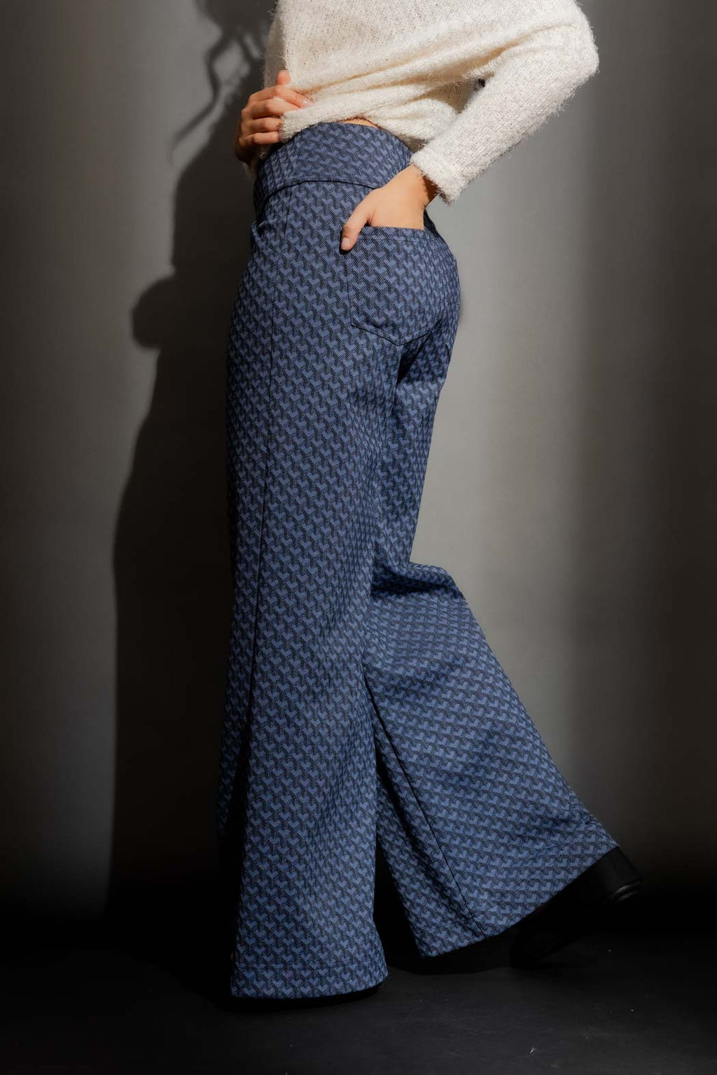 Denim Hearts Jet Culotte