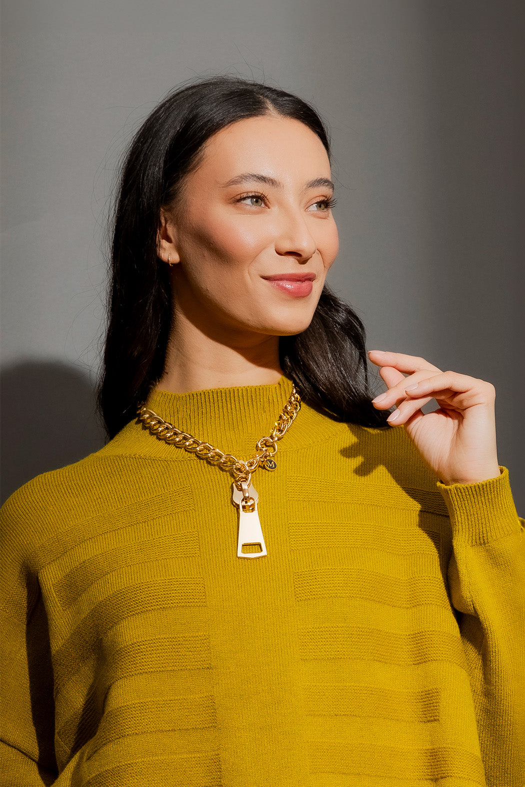 Gold Zip Me Up Necklace