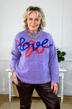 Lilac Recycled Yarn Fluffy Love Jumper Lilac S