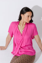 Pink Silky Tie Blogger Shirt