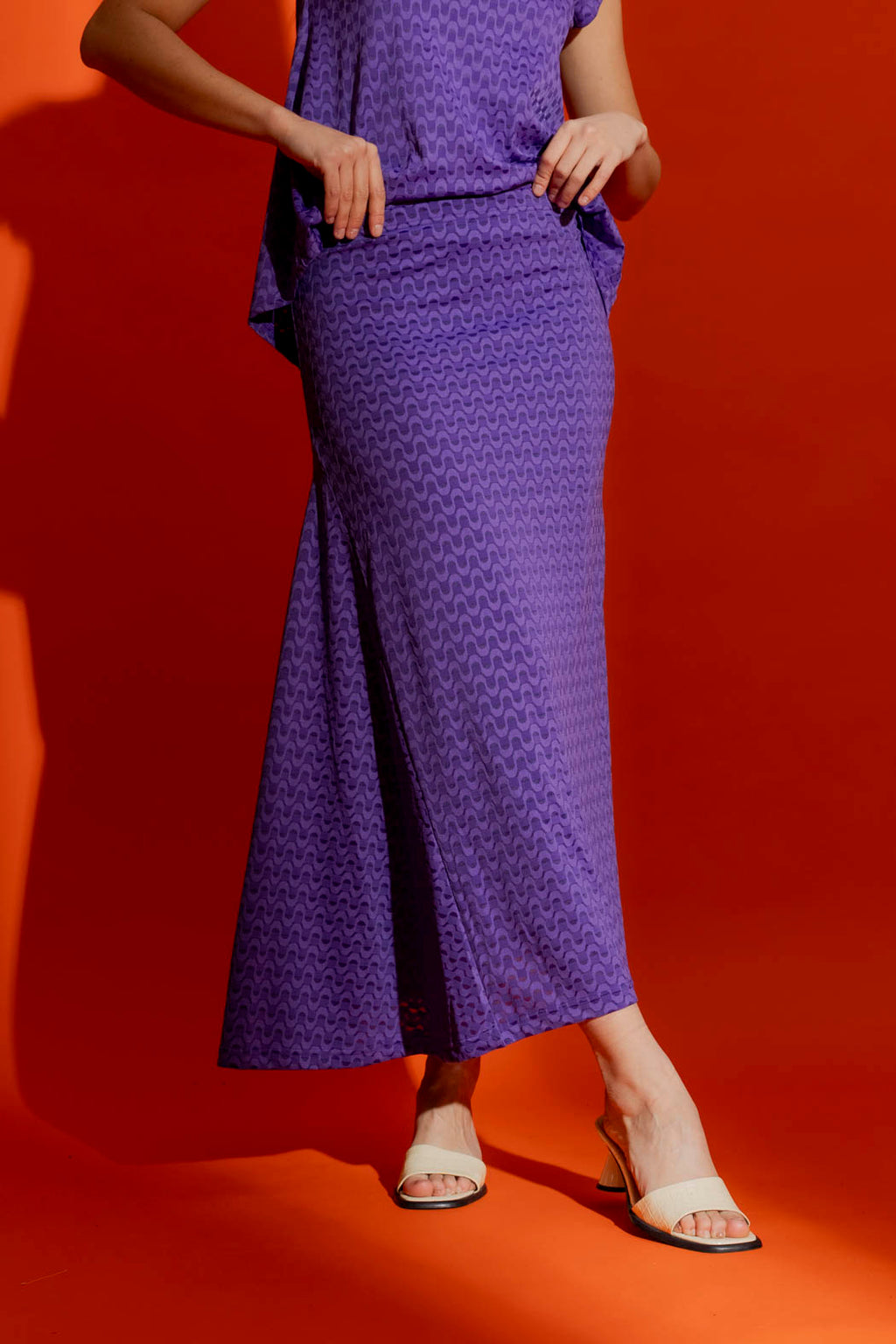 Purple Wave Goddess Skirt