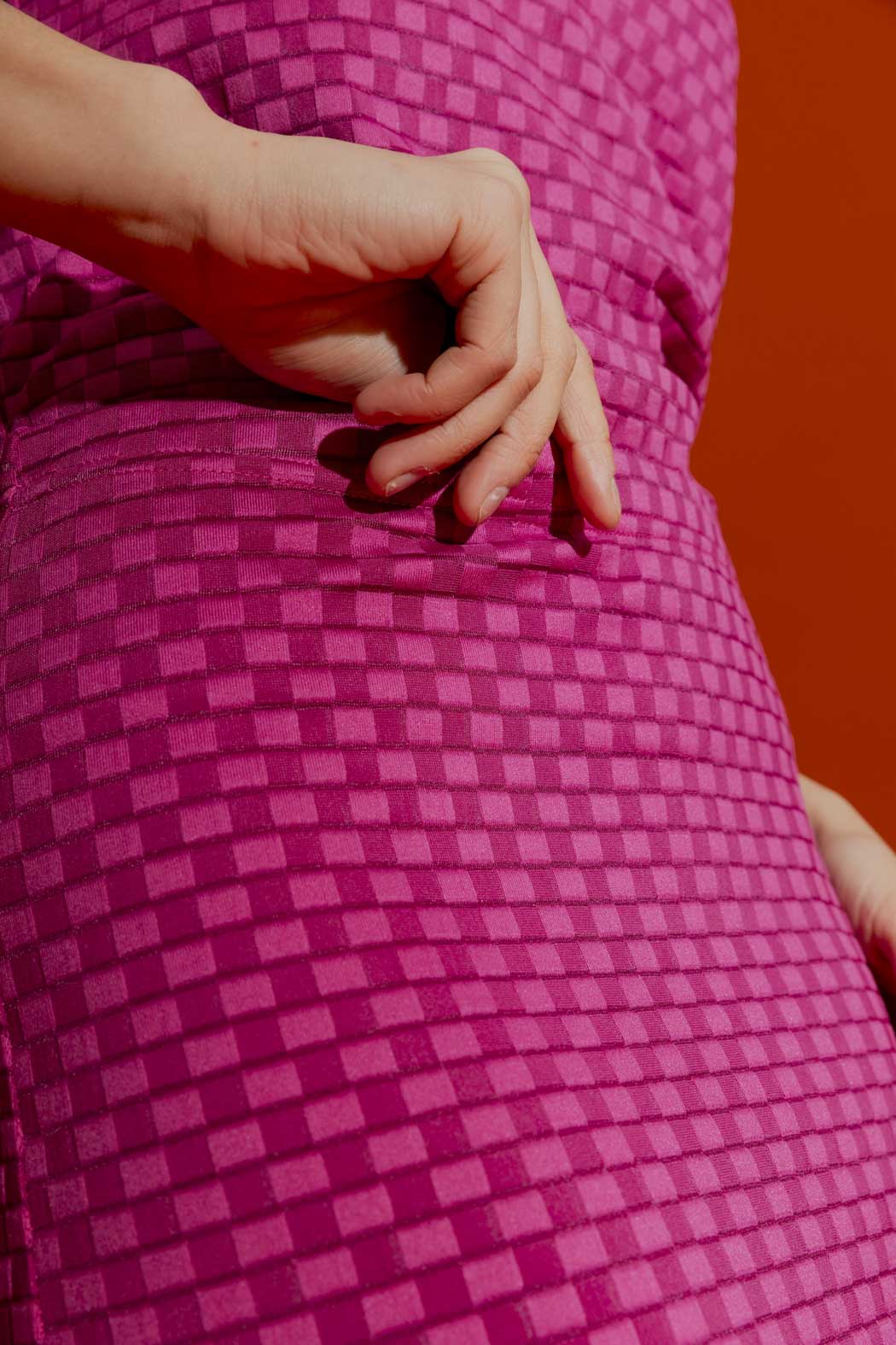 Pink Checkerboard Tube Skirt