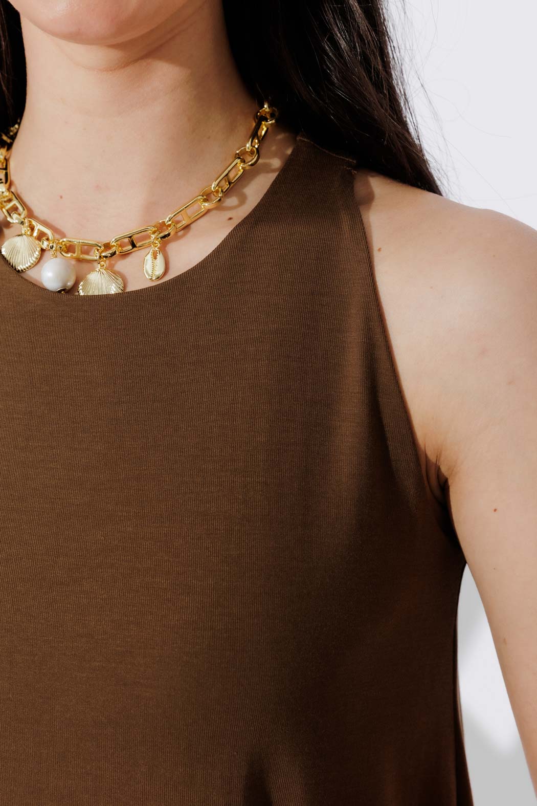 Gold Sun Charm Necklace