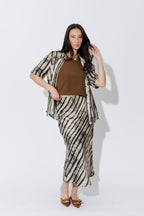 Lines Silky Bias Skirt