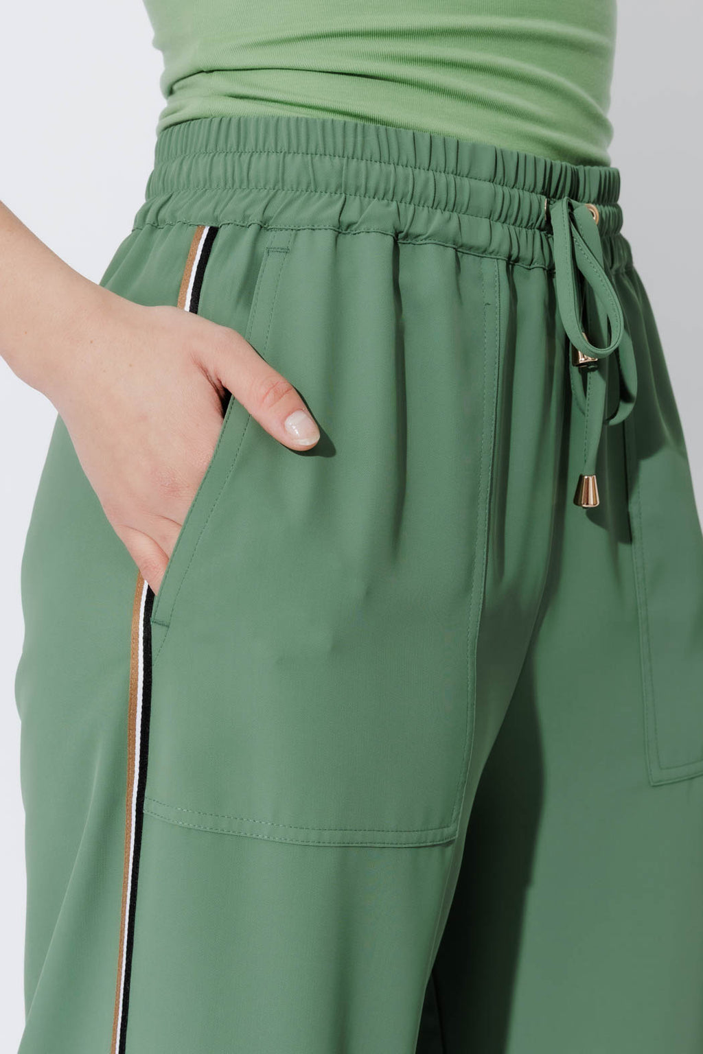 Sage Stripe Sport Pant