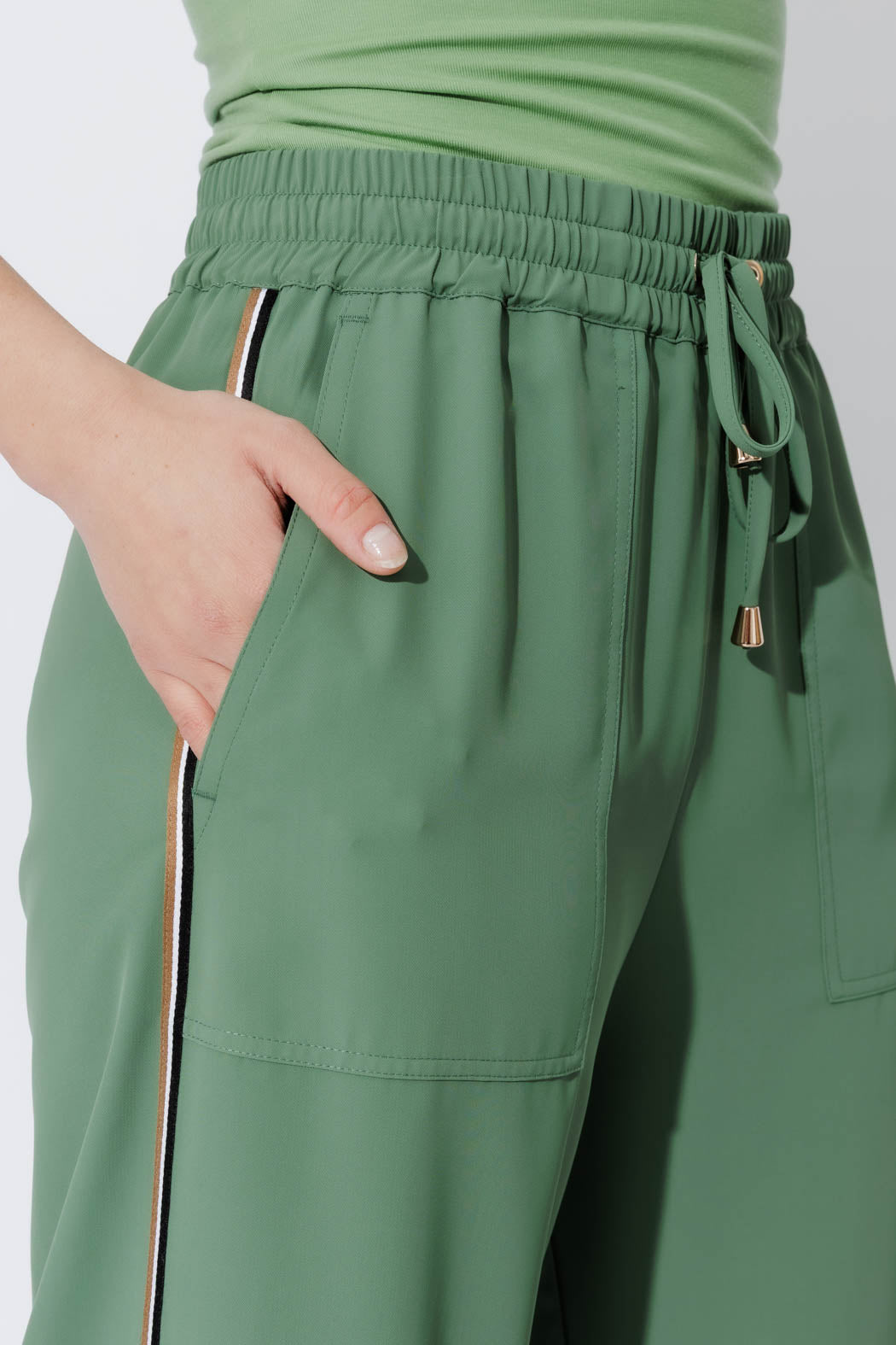Sage Stripe Sport Pant