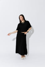 Black Tencel Stud T-Shirt