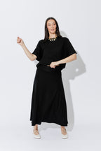 Black Tencel Stud T-Shirt