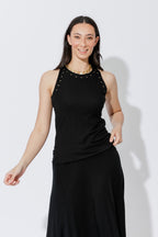 Black Tencel Stud Cami